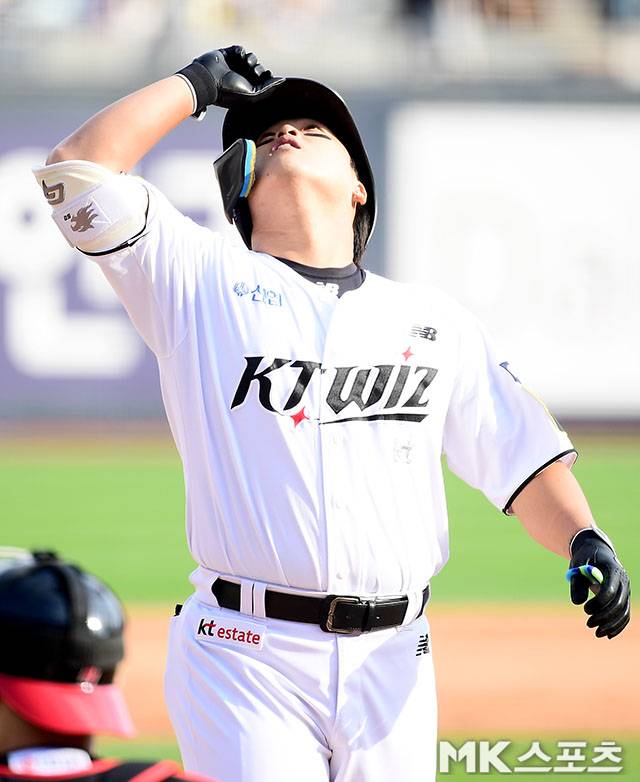 KT 강백호는 7일 수원 NC전에서 홈런을 쳤다. 사진=김영구 기자