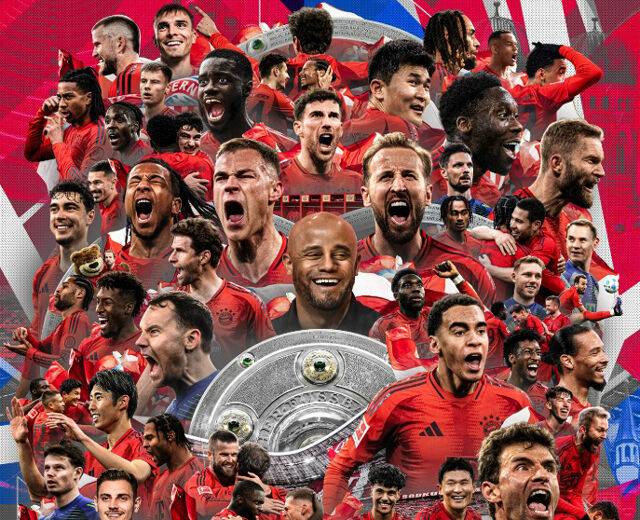 2024-25시즌 분데스리가 우승을 확정한 바이에른 뮌헨/바이에른 뮌헨