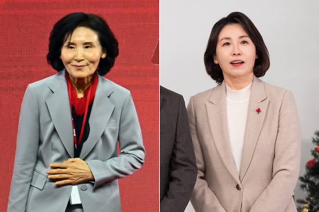 왼쪽부터 국민의힘 김문수 대선후보의 배우자 설난영씨·더불어민주당 이재명 대선후보의 배우자 김혜경씨. 윤창원 기자·더불어민주당 제공