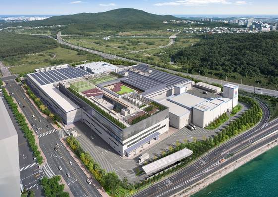 대한항공이 인천 영종도 운북지구에 건설 중인 신 엔진 정비공장의 조감도. 사진제공=대한항공