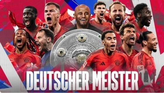 김민재가 없는 바이에른 뮌헨의 우승 기념 포스터. /사진=바이에른 뮌헨 공식 SNS 갈무리