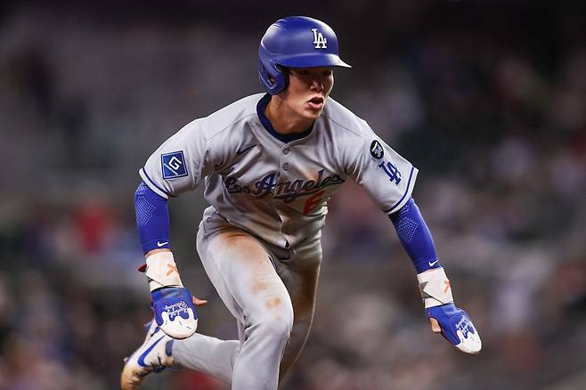 미국 메이저리그 LA 다저스의 김혜성이 7일(한국시간) 미국 플로리다주 마이애미 론디포 파크에서 열린 마이애미 말린스와의 경기에서 1안타 1득점을 기록했다. 사진 연합뉴스