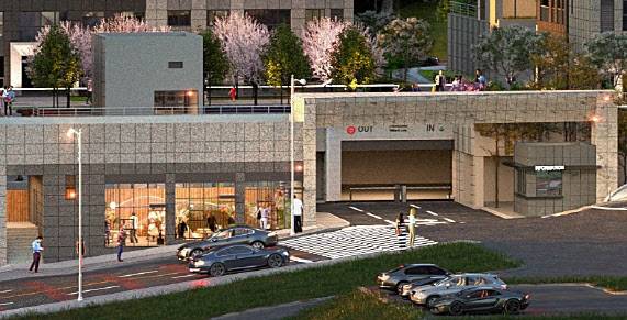 ‘분당 아테라’ 단지 내 상가 투시도.(사진=금호건설)