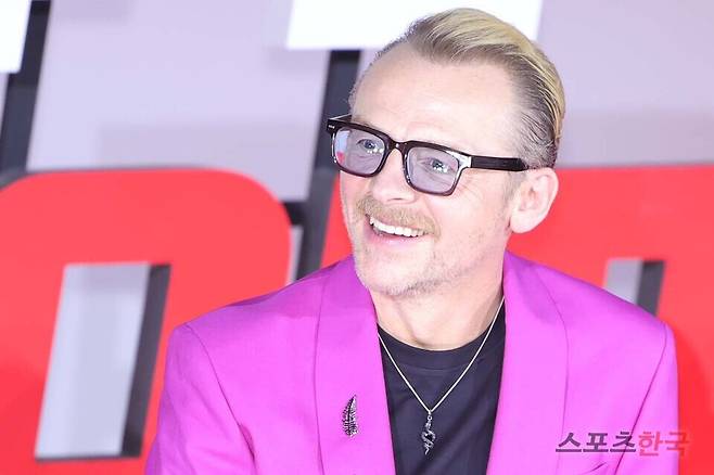 '미션 임파서블: 파이널 레코닝' 감독, 배우 내한 프레스 컨퍼런스에 참석한 배우 사이먼 페그. 25.05.08 ⓒ이혜영 기자 lhy@hankooki.com