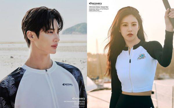 디스커버리 익스페디션, 고윤정&변우석과 함께한 냉감 소재 '프레시벤트 래쉬가드 컬렉션' 화보. F&F 제공.