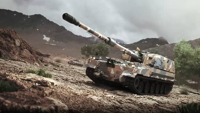 한화에어로스페이스의 K9 자주포. /한화에어로스페이스 제공