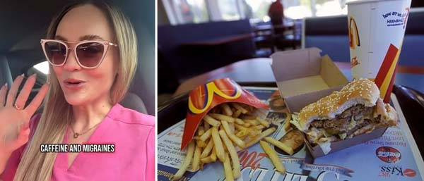 미국의 신경과 전문의 제시카 로우 박사는 맥도널드에서 판매하는 라지 사이즈 콜라와 감자튀김이 편두통을 줄이는 데 도움이 될 수 있다고 말했다./사진=영국 데일리메일