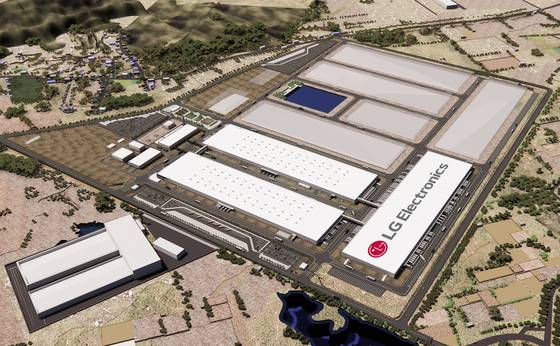 LG전자, 인도 스리시티에 가전공장 착공   (서울=연합뉴스) LG전자가 인도 노이다 공장과 푸네 공장에 이은 스리시티에 세 번째 현지 가전공장 착공에 들어간다고 8일 밝혔다. 사진은 스리시티 공장 조감도. 사진 LG전자 제공