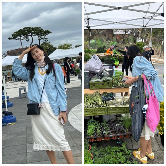 고소영이 파머스마켓을 찾았다. 사진=고소영 SNS