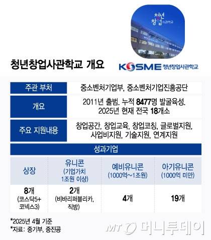 청년창업사관학교 개요/그래픽=윤선정