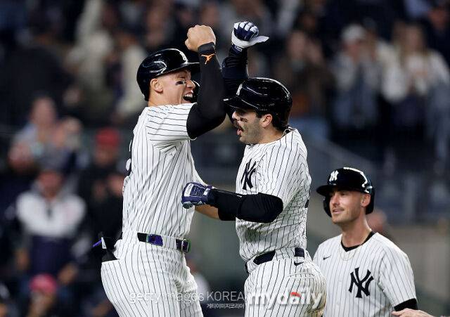 역대급 페이스를 보여주고 있는 애런 저지(왼쪽). /게티이미지코리아
