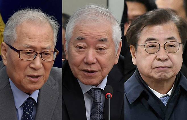 정세현 전 통일부 장관·문정인 전 대통령 외교안보특보·서훈 전 국가정보원장. 박종민 기자·연합뉴스