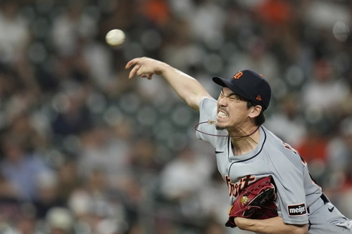 디트로이트 마에다가 지난달 30일 휴스턴전에서 투구하고 있다. AP연합뉴스