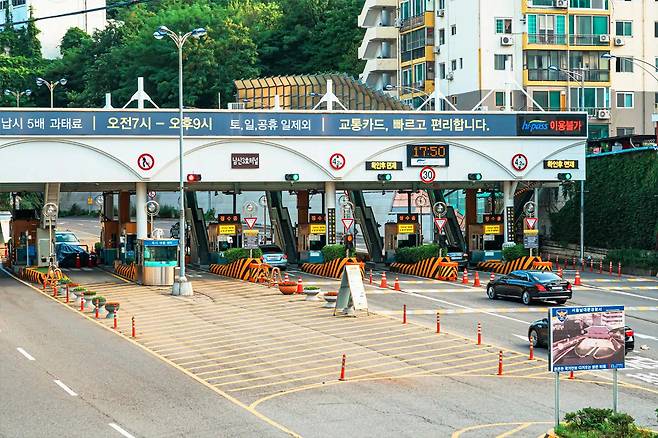 고속도로 톨게이트 하이패스 과속 단속