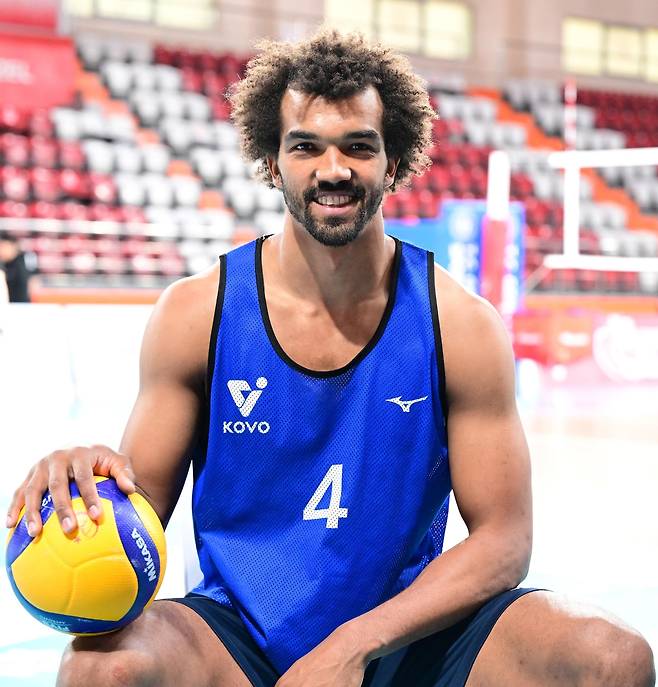 V리그 재입성 기대 부풀리는 아히 [한국배구연맹 제공. 재판매 및 DB 금지]