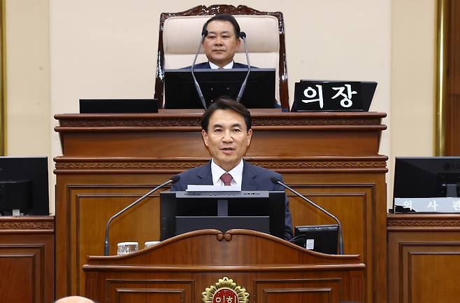 김진태 강원지사 [강원특별자치도의회 제공. 재판매 및 DB 금지]