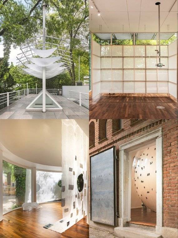 건축가 김현종, 박희찬, 양예나, 이다미(왼쪽부터 시계방향) 작품. 한국문화예술위원회(아르코) 제공