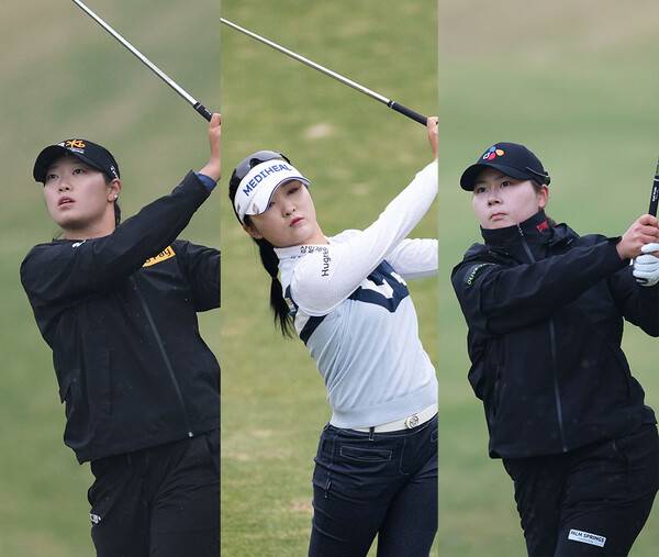 2025년 한국여자프로골프(KLPGA) 투어 NH투자증권 레이디스 챔피언십에 출전하는 방신실, 이예원, 홍정민 프로. 사진제공=KLPGA