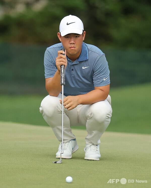 2025년 미국프로골프(PGA) 투어 원플라이트 머틀비치 클래식에 출전한 김주형 프로가 1라운드에서 경기하는 모습이다. 사진제공=ⓒAFPBBNews = News1