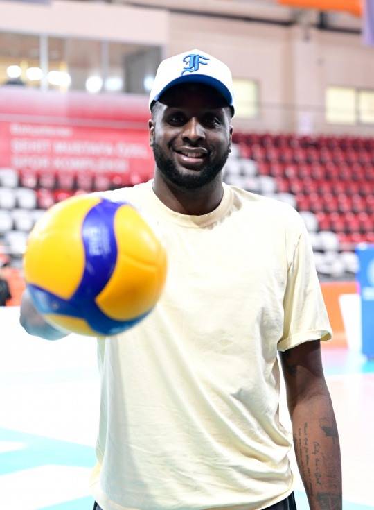 V리그 트라이아웃에서 좋은 인상을 남긴 에번스. 사진[연합뉴스]