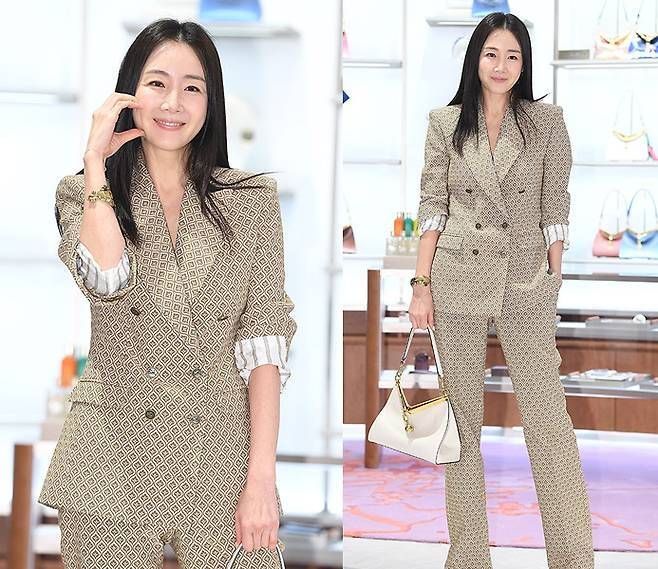 최지우가 완벽한 슈트핏으로 고급스러운 카리스마를 발산했다. 사진=천정환 기자