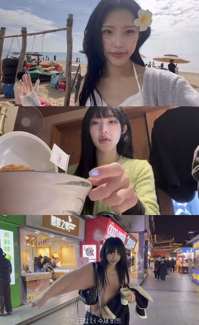 [서울=뉴시스] '소년24' 출신 남자 아이돌 류제이(28·개명 전 채호철)가 여장 인플루언서 채류진으로 활동 중이다. (사진=유튜브 채널 '채류진' 캡처) 2025.05.08. photo@newsis.com *재판매 및 DB 금지