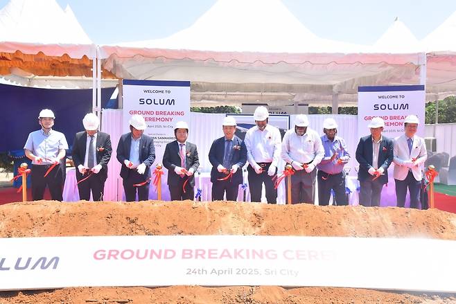 솔루엠, 인도 제2공장 기공식 [솔루엠 제공. 재판매 및 DB 금지]