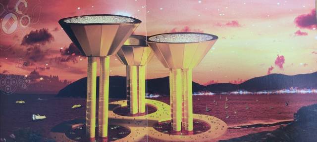 양덕복 건축가는 2011년 부산 북항과 경남 거제 앞바다에 야구장을 짓는 상상도를 세상에 선보인 바 있다. 바다 야구장 등을 담은 종합 운동장 상상도. 양덕복 건축가 제공