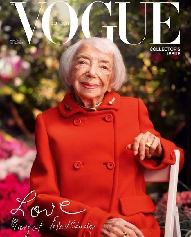 나치 강제수용소에서 살아남아 인종주의 반대 운동 등을 펼쳤던 마르고트 프리틀렌더가 지난해 102세의 나이로 세계적인 패션잡지 '보그' 독일판의 표지를 장식했다. 보그