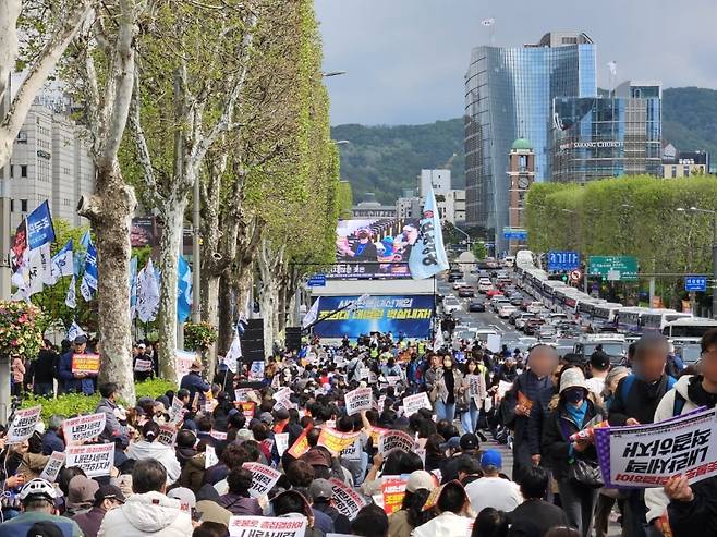 ▲대법원 앞 촛불행동 집회[연합뉴스]