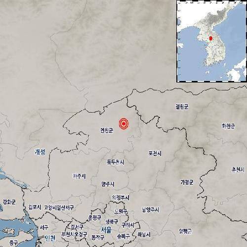 지진 발생 지점. 기상청 제공