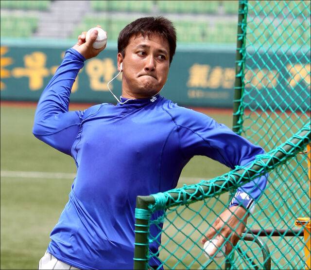 삼성 라이온즈 시절 오치아이 에이지 코치./삼성 라이온즈