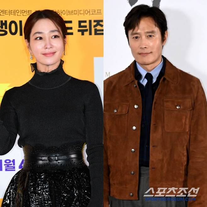 이민정(왼쪽), 이병헌. 스포츠조선DB