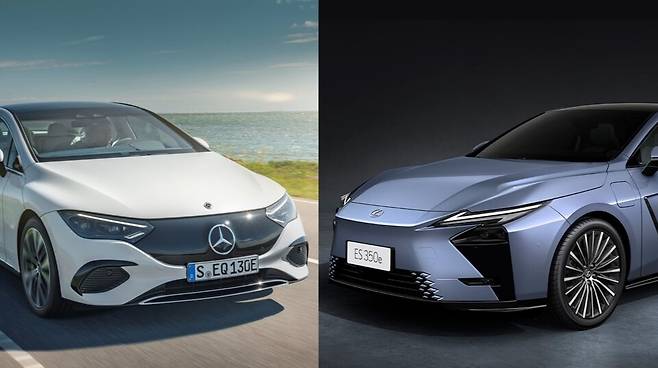 사진 : 벤츠 EQE, 렉서스 ES350e