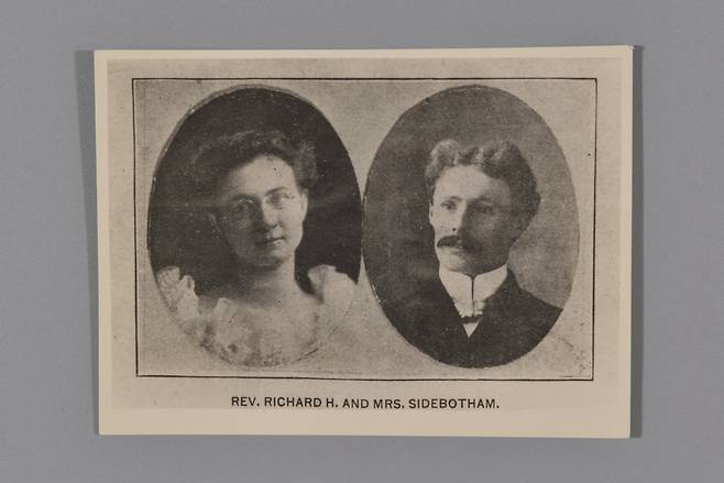 사보담 목사 부부. 부인 에피 엘든 브라이스는 교회 피아니스트였다.  사보담 목사는 1899년11월 미국 북장로교 선교사로 대구에 파견됐다.  이 지역에서 가장 먼저 피아노를 들여온 주인공이다./부산박물관