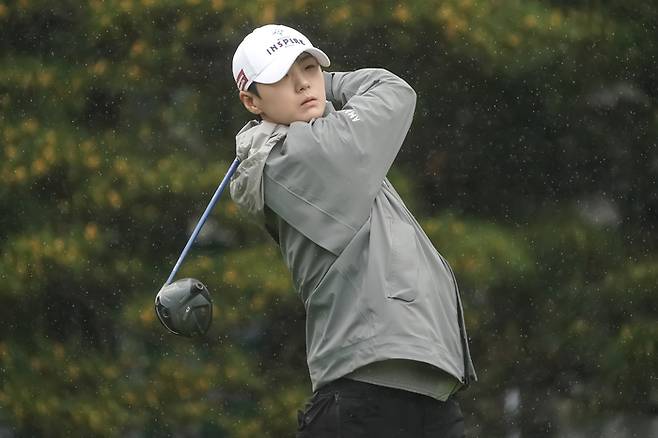 아람코 코리아 챔피언십 둘째날 티샷한 뒤 공을 바라보고 있는 박성현. 아람코 코리아 챔피언십 조직위