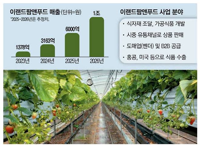 경남 진주 딸기 산지. 현지 농가와 계약 재배로 업계 최저가 딸기를 판매한다.  이랜드팜앤푸드