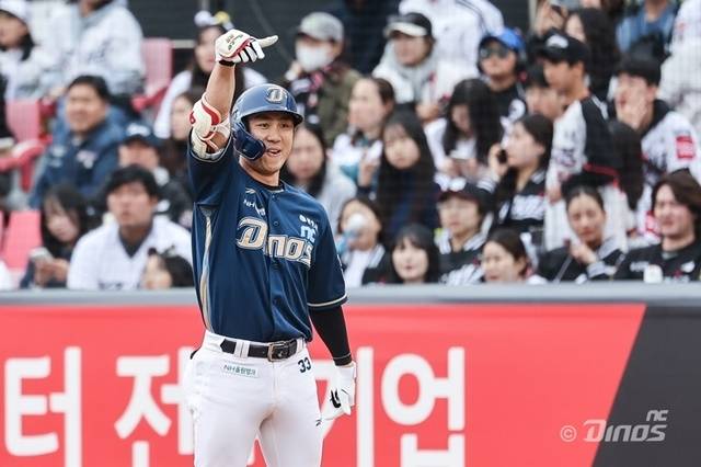 NC 한석현은 11일 두산 더블헤더 1차전에서 맹타를 휘둘렀다. 사진=NC 제공