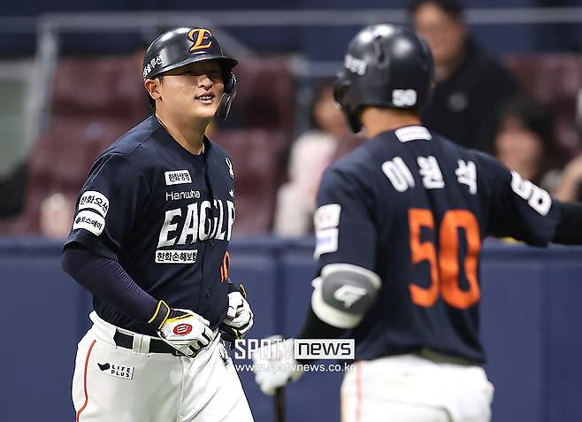 ▲ 그라운드 안과 밖에서 모두 한화 선수들의 활기찬 분위기를 느낄 수 있다 ⓒ 곽혜미 기자