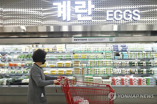 계란 판매대 [연합뉴스 자료 사진]