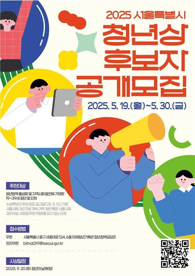 2025 서울시 청년상 후보자 공개모집 포스터 [서울시 제공. 재판매 및 DB 금지]