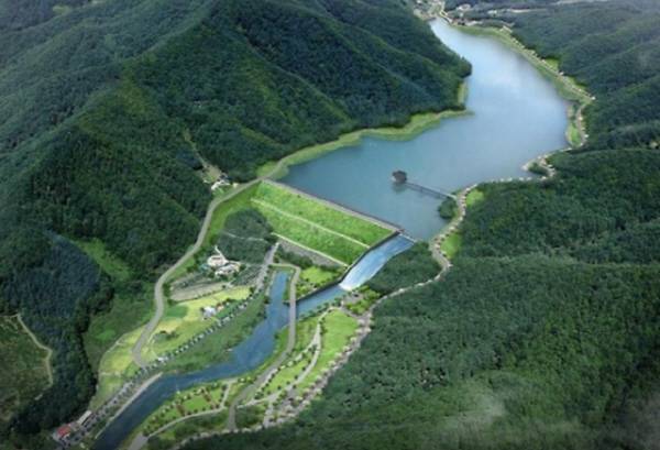 포항 항사댐 조감도