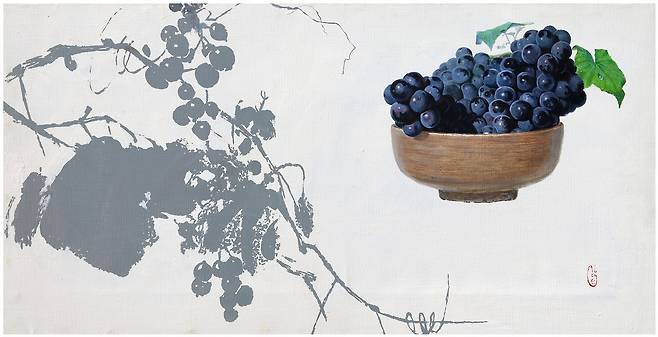 김대섭, '사의사실 80.0X40.0 Oil on wood 2011' (갤러리나우 제공)