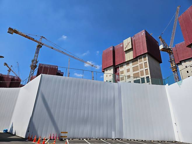 7일 오전 서울 은평구 대조동 ‘힐스테이트 메디알레’ 공사현장. /방재혁 기자