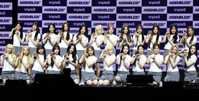 그룹 트리플에스(tripleS)는 12일 오후 서울 용산구 블루스퀘어에서 열린 정규 2집 어셈블25(ASSEMBLE25) 발매 쇼케이스를 개최했다. 뉴시스