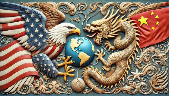 미중 무역갈등. 챗GPT 이미지 생성.