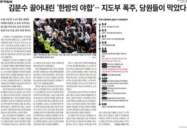 ▲12일한국일보
