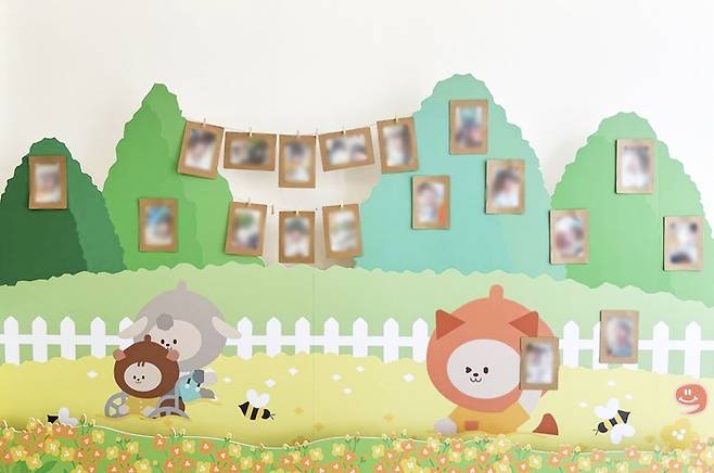 도토리하우스 내부 병동 인테리어 현장 사진(가정의 달) / 사진=한화호텔앤드리조트