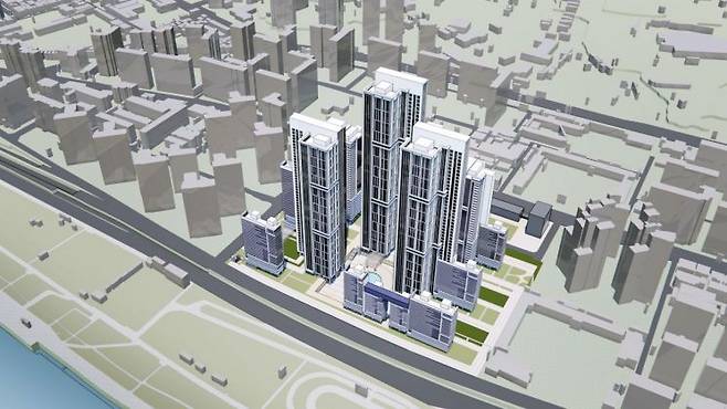 한강맨션 재건축 정비계획안 조감도/자료제공=용산구