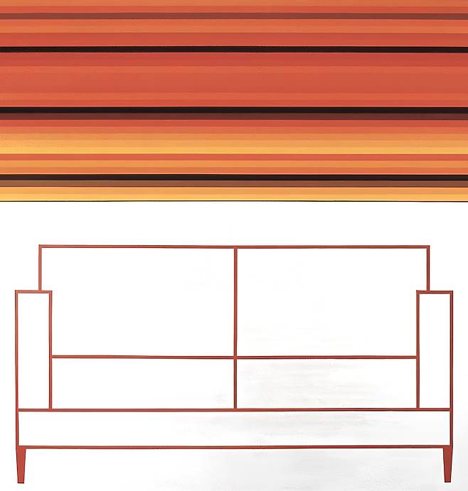 박미나, 오렌지 페인팅, 캔버스에 아크릴, 220 × 210cm, 2002-3